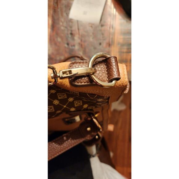 JOSE HESS The Danbury Mint Large Handbag Purse Caramel Tote Bag w/Shoulder Strap - Picture 9 of 16